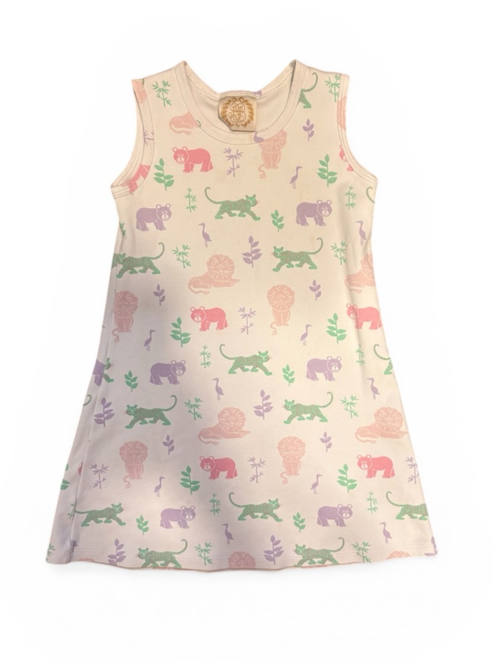 Beaufort Bonnet Sleeveless Animal Print A-Line Dress in Pastel Colors